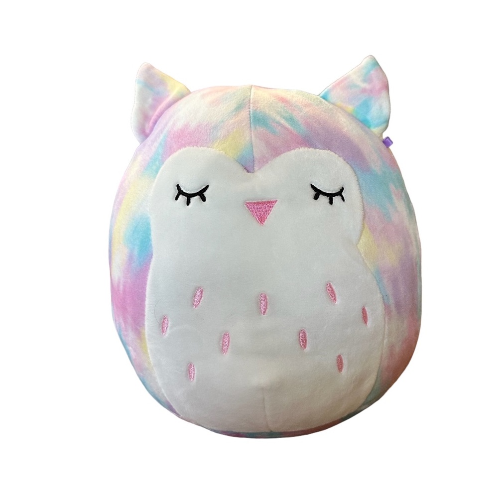 Squishmallows Original 8” Lesedi the Owl Pastel Tie Dye Rainbow  2021
